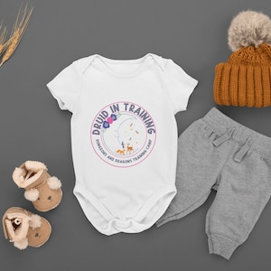 DnD Baby Onesie, D&D &quot;Druid in Training&quot; Bodysuit, Dungeons and Dragons Short Sleeve Infant Onesie