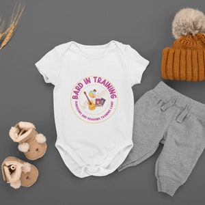 DnD Baby Bodysuit, D&D &quot;Bard in Training&quot; Infant Onesie, Dungeons and Dragons Short Sleeve Baby Onesie
