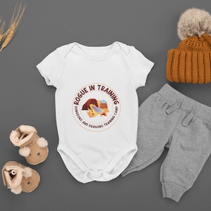 DnD Baby Onesie, D&D Infant &quot;Rogue in Training&quot; Bodysuit, Dungeons and Dragons Rogue Baby Bodysuit