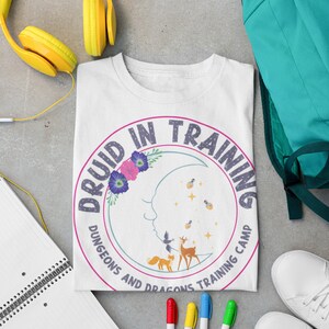 DnD Youth Sized &quot;Druid in Training&quot; T-Shirt, D&D Kidswear Druid Tee Shirt, Dungeons and Dragons Youth T-Shirt, D and D Youth Shirt