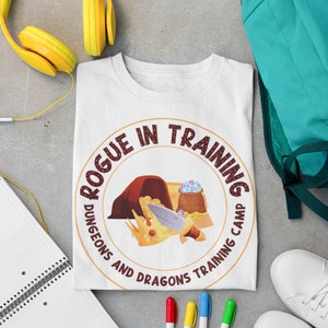 DnD Youth Sized "Rogue in Training" T-Shirt, D&D Kidswear Rogue Tee Shirt, Dungeons and Dragons Youth T-Shirt, D and D Youth Shirt