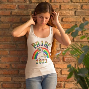 Pride Tank Top, &quot;Pride 2023&quot; Tank, Pride Parade Tank Top, Pride Shirt, Gender Neutral Pride Tank Top