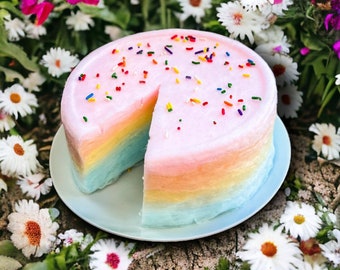 Flavored cotton candy cake