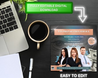 Tax Prep Season Flyer, Credit Repair Flyer, New Tax Flyer, Tax Season Flyer, Tax Flyer, Editable Tax Flyer, Consultation Flyer, Tax Prep