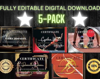 Track and Field Award, Track & Field, Track Trophy, Runners Gift, Editable Track and Field Award, Sports Award, Certificates, Track Coach
