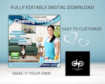 Cleaning Business flyer, DIY Flyer template Design, Business service Flyer, Housekeeping Flyer, House keeper flyer, house, office, preplate