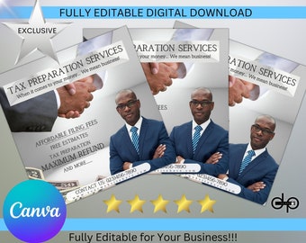 Tax Season Flyer Tax Flyer Editable Flyer Tax Prep Service Flyer Design Canva Social Media Post new DIY Flyer Tax Flyer Template Accountant