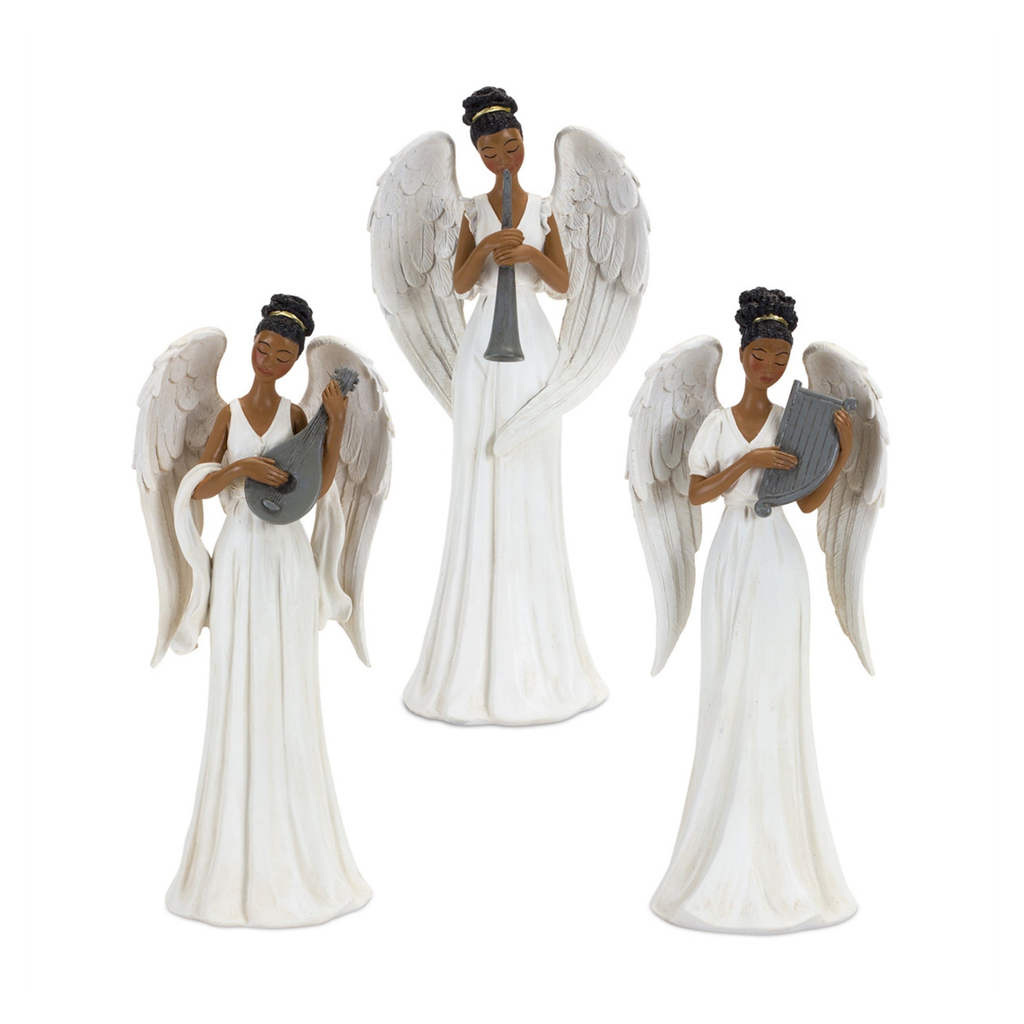 Set of African American Angel Figurines With Musical - Etsy