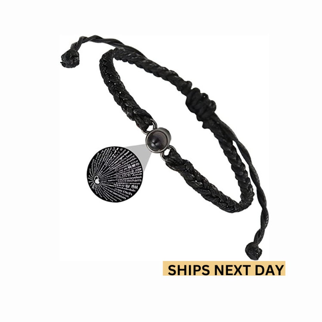 I Love You Bracelet 100 Languages Couple Bracelet, Fathers Day, First