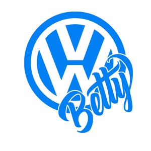 2 x Personalised Bonnet Vinyl Sticker VW Decal Window Stickers Van Life