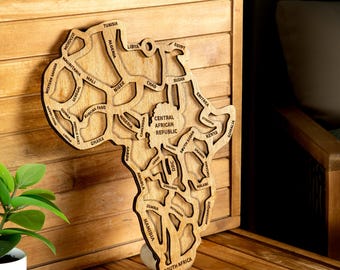 Wooden Africa Wall Art
