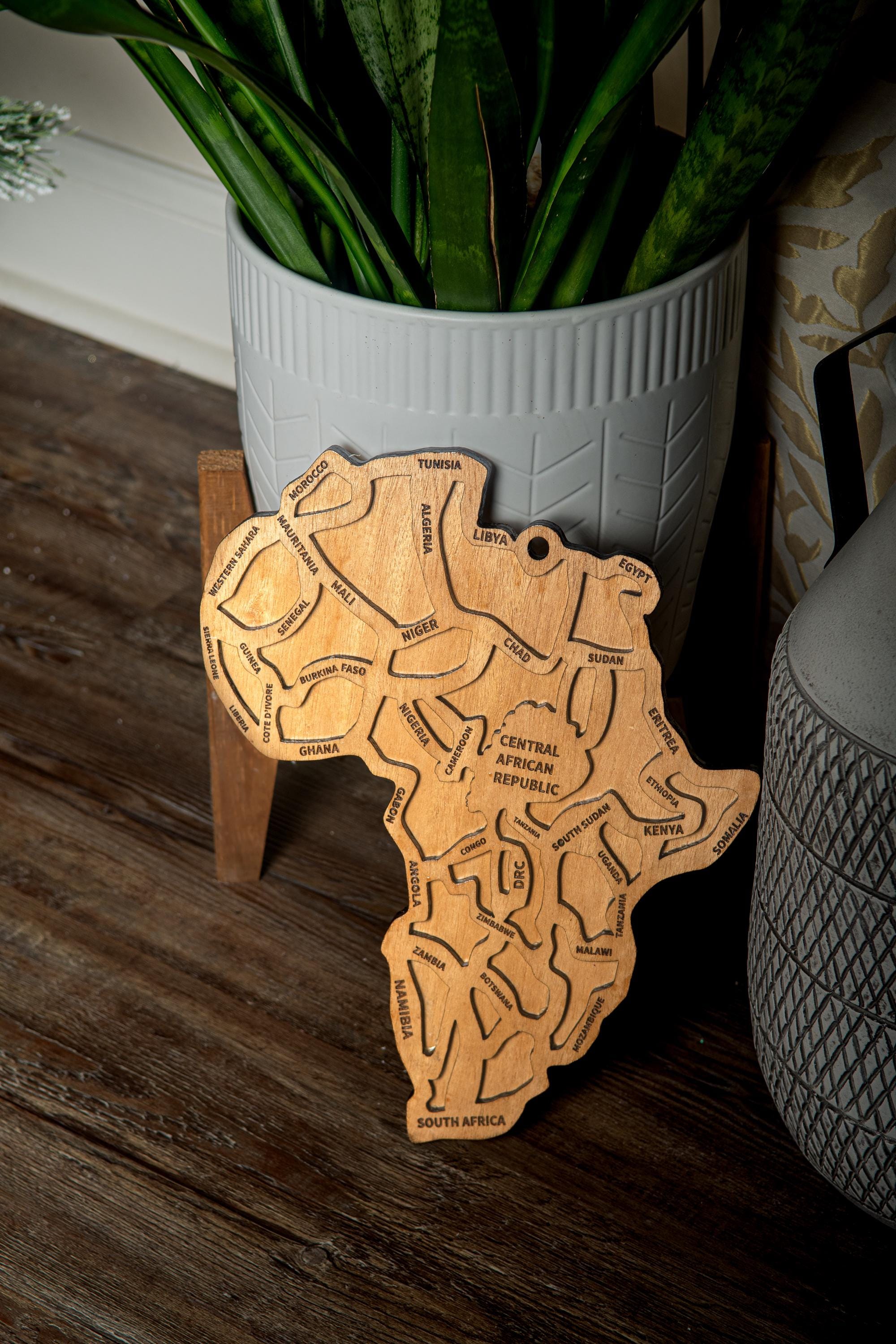Africa Premium Matte Paper WOOD Framed Art main image 1