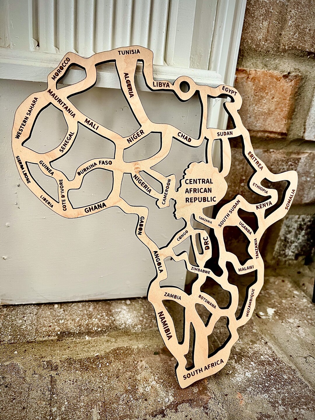 Wooden Africa Wall Art, African Wall Decor, Living Room Decor, Wall