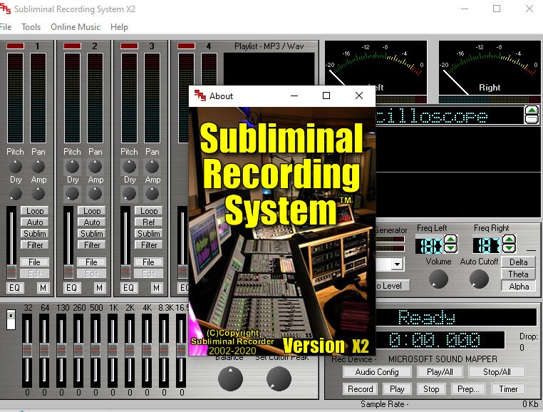 Subliminal Software SUBLIMINAL Recorder Recording System X2 Software Create Your Own ...