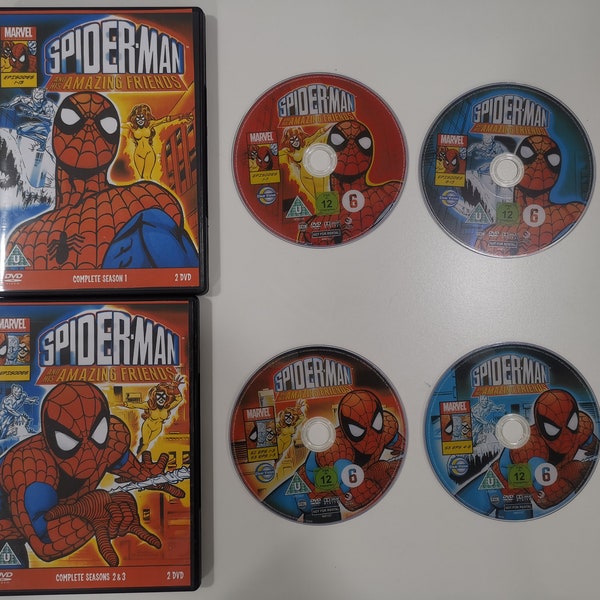 Special Edition Spider-Man And His Amazing Friend Season 1 2 3 Complete Set Rare OOP DVD - 24 Episode