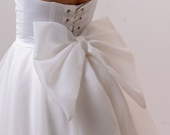 Detachable Organza bow, Removable Organza bow, Wedding dress bow, Ivory bow, Organza Bow