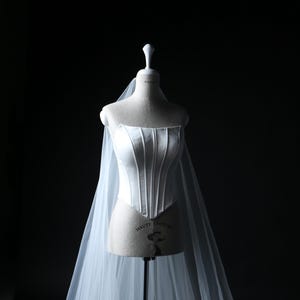 sheer bridal veil close up fabric detail