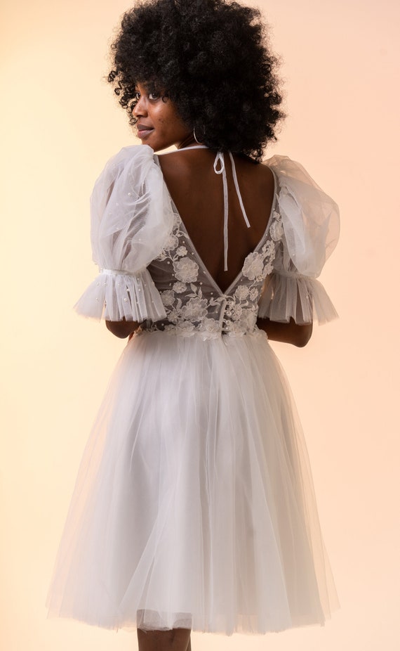 Casual Wedding Dress modern Wedding Dress short Wedding Dress