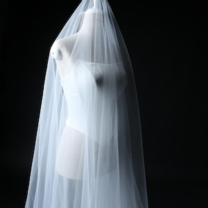cathedral wedding veil two tier 108 inch mannequin black background