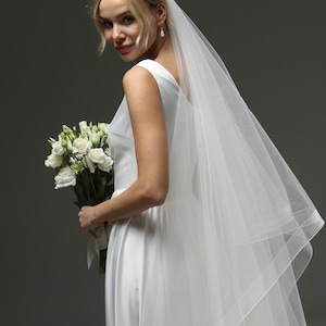 soft tulle veil elegant movement bridal