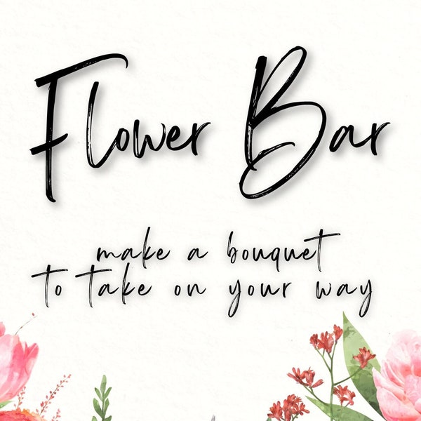 Flower Bar Sign
