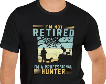 Retro Hunter T-Shirt, Avid Hunter Gift
