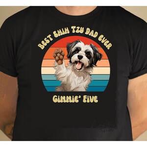 Best Shih Tzu Dad Ever Shirt, Shih Tzu Dad Men&#39;s Father&#39;s Day Gift, Shih Tzu Owner Gifts for Him, Shih Tzu Lover T-shirt, Shih Tzu Gift