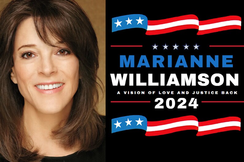 MARIANNE WILLIAMSON 2024 Yard Sign, for President, Democrat , Anti