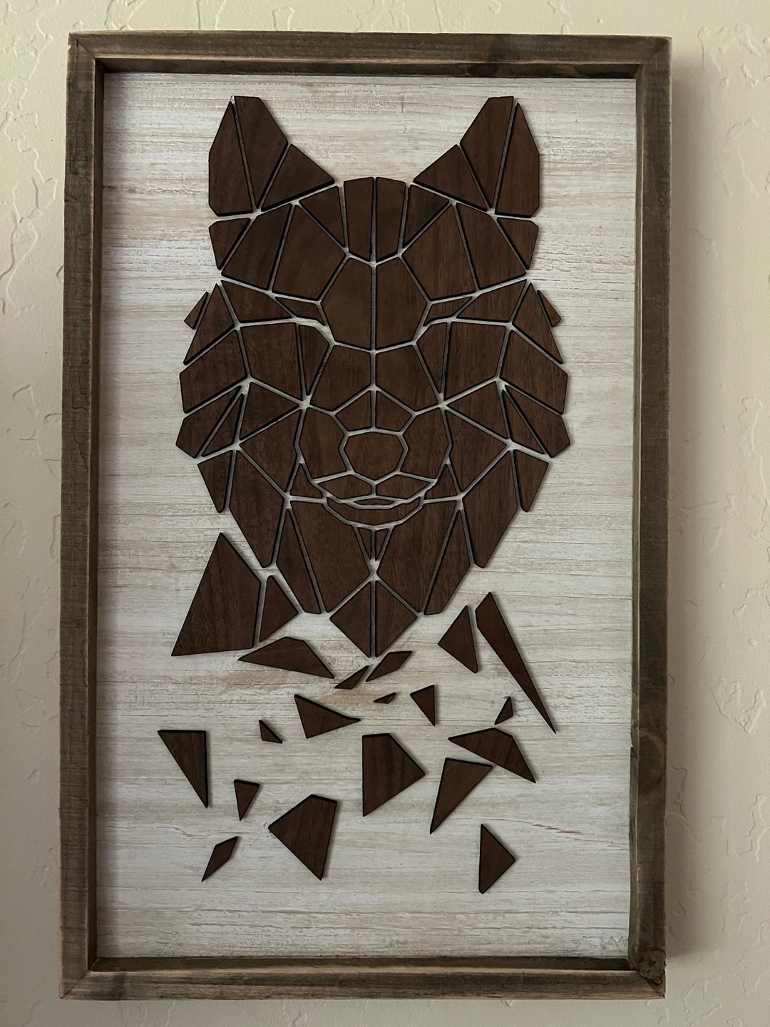 Geometric Wolf Wall Art Etsy