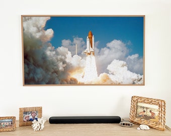 スペースシャトルの打ち上げ Samsung Frame TV アート：デジタル油絵