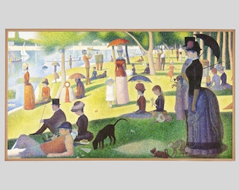 Samsung Frame TV Art, A Sunday on La Grande Jatte by Seurat, Instant Download, TV Frame Art, Georges Seurat, TV Art, Fine Art, Digital Art