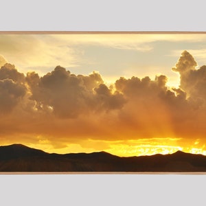 Samsung Frame TV Art, Sunset, Instant Download, TV Frame Art, Brilliant Sunset, Sunset Over Mountains, TV Art, Photography for Frame Tv