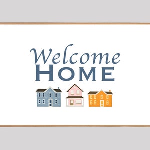 Samsung Frame TV Art, Welcome Home Sign, Instant Download, TV Frame Art, Welcome Home Message, 4K