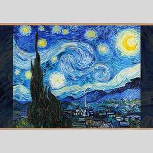 Samsung Frame TV Art, The Starry Night by Vincent van Gogh, Instant Download, TV Frame Art, van Gogh, TV Art, Fine Art, Digital Art