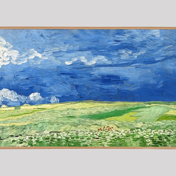 Samsung Frame TV Art, Wheatfield under Thunderclouds by Van Gogh, Instant Download, TV Frame Art, Van Gogh, Painting, Fine Art, Digital Art