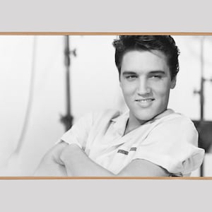 Elvis Presley in 1958, Samsung Frame TV Art, Instant Download, TV Frame Art, TV Art, Elvis Headshot, Famous Elvis Photo