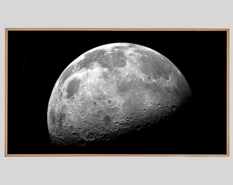 Moon Photo for Samsung Frame TV: Galileo Spacecraft Image (Instant Download)