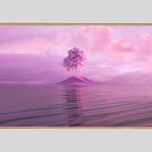 Samsung Frame TV Art, Pink Tree and Pink Sky, Art for The Frame, Instant Download, Samsung TV Frame Art, Frame TV, 4K, Tv Art, Digital Art