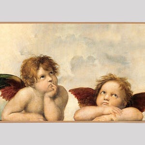 Samsung Frame TV Art, Angel Cherubs from Sistine Madonna by Raphael, Instant Download, TV Frame Art, Raphael, TV Art, Fine Art, Digital Art