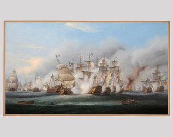 Samsung Frame TV Art, The Battle of Trafalgar 21 October 1805, Instant Download, TV Frame Art, Thomas Luny, TV Art, Fine Art, Digital Art