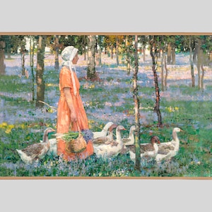 Samsung Frame TV Art: The Goose Girl Painting (4K Digital Download)