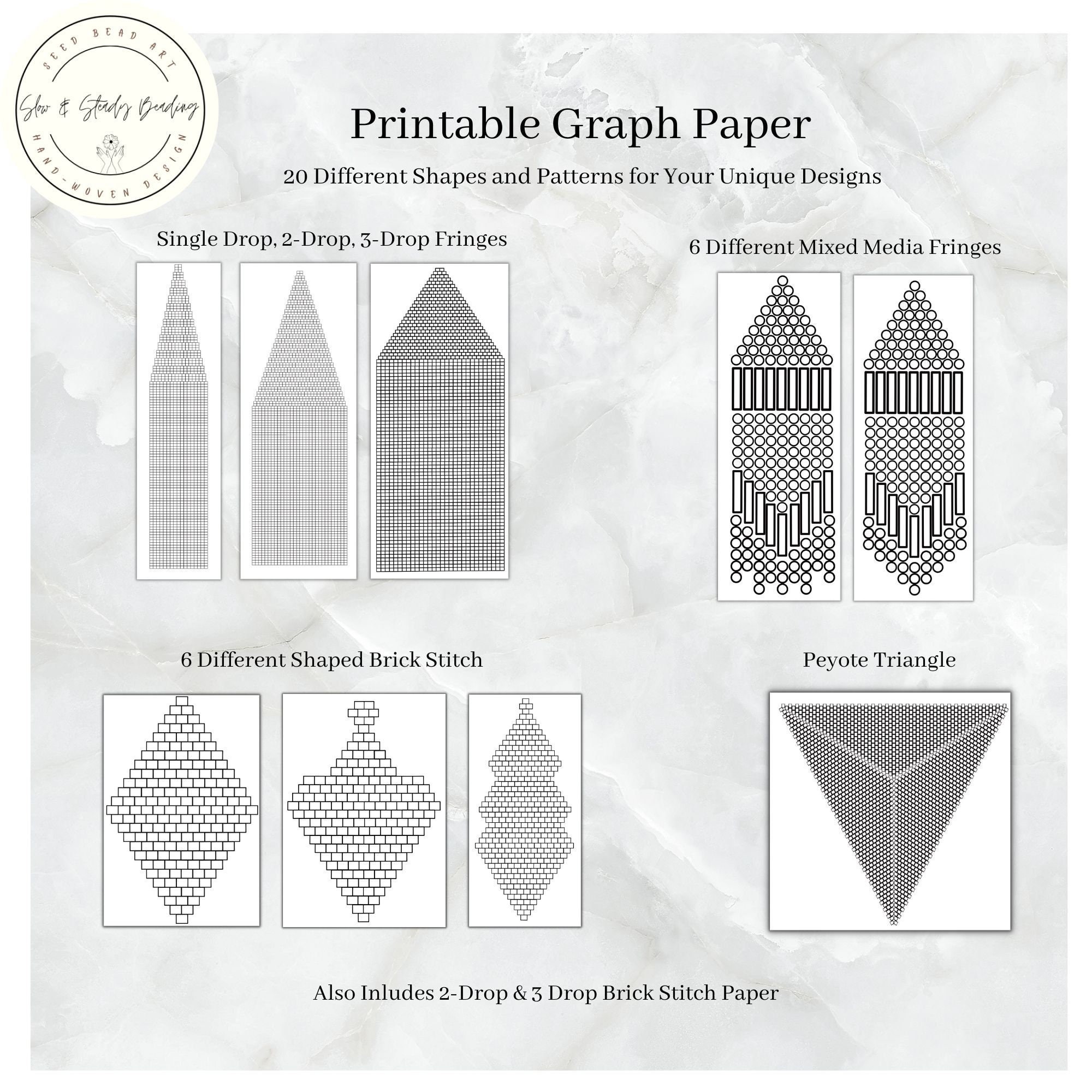 Beading Graph Paper Draw Your Designs Brick Stitch Paper