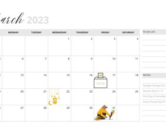 Calendario de aula de 12 meses 2023