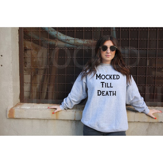 Hanes Ecosmart Crewneck Sweatshirt Light Steel Soft Grunge Mockup