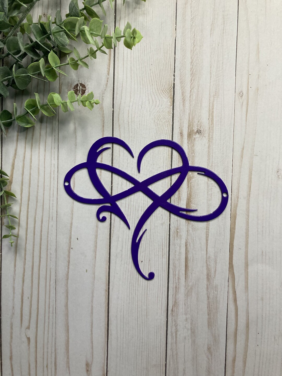 Infinity Heart Metal Wall Art Sign Etsy