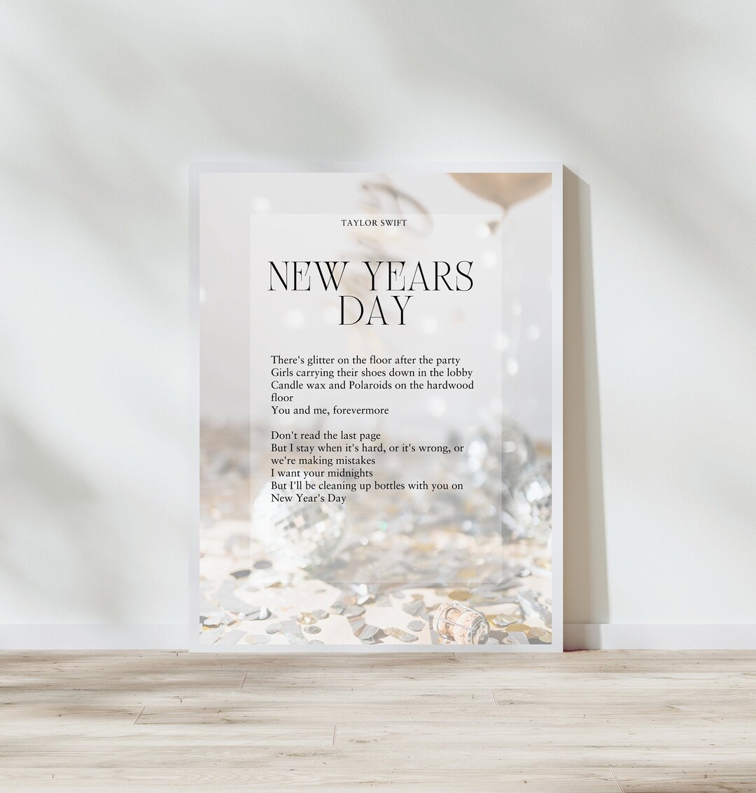 Reputation Decor Taylor Swift New Year's Day Print, Reputation Poster, Wall Art, Digital ...