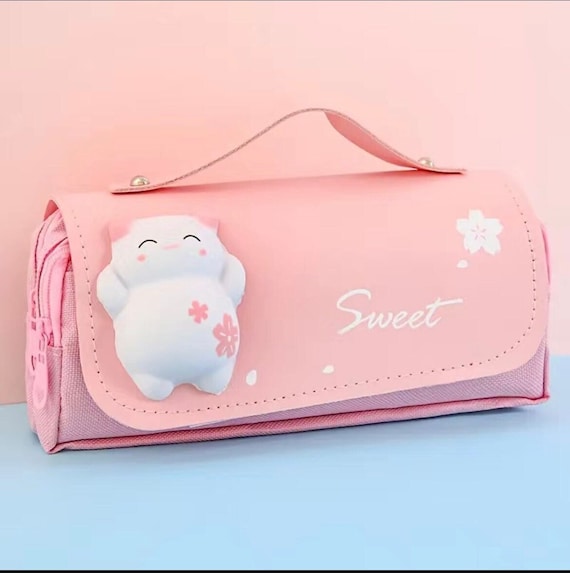 1pc Large-capacity Pencil Case Pencil Box Cute Pencil Case Primary and  Secondary School Students PU Leather Stationery Box 
