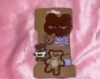 4 pcs Set hair pins, clips and ties hair accessories