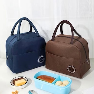 1pc bolsa de almuerzo aislada, bolsa de almuerzo reutilizable portátil de gran capacidad impermeable a prueba de fugas, para la escuela de trabajo de viaje