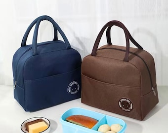 1pc Insulated Lunch Bag, Portable Large Capacity Waterproof Leakproof Reusable Lunch Tote Bag, For Travel Work School